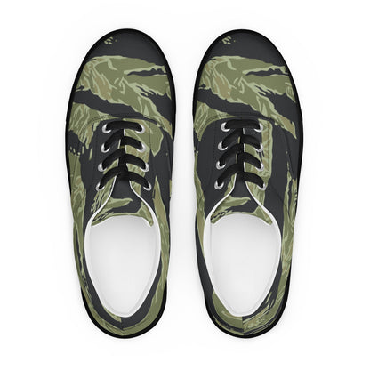 South Vietnamese Sea Wave Tiger Stripe CAMO Mens Lace-Up Canvas Shoes - Lace-up