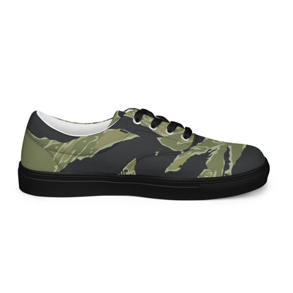 South Vietnamese Sea Wave Tiger Stripe CAMO Mens Lace-Up Canvas Shoes - Lace-up
