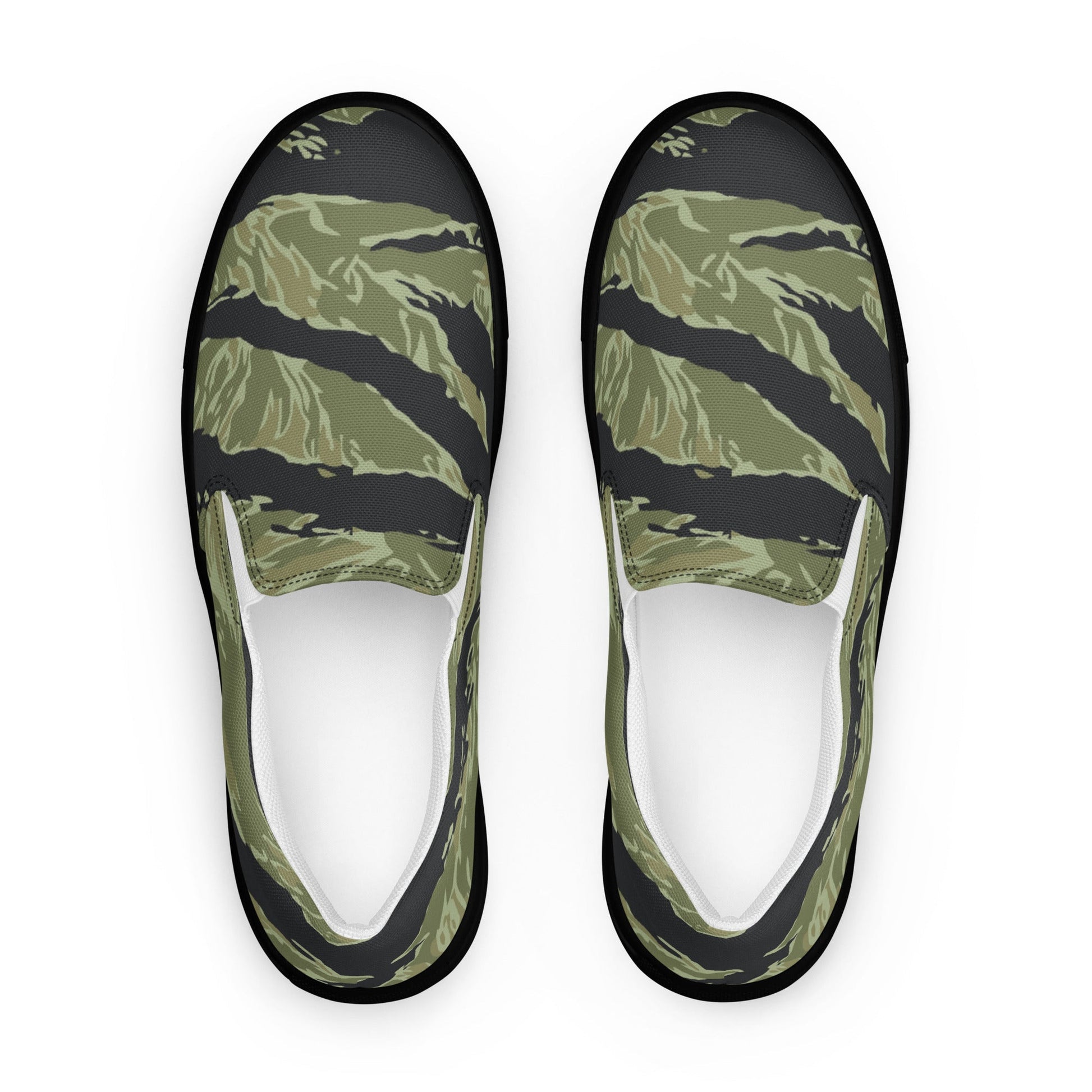 South Vietnamese Sea Wave Tiger Stripe CAMO Mens Slip-On Canvas Shoes