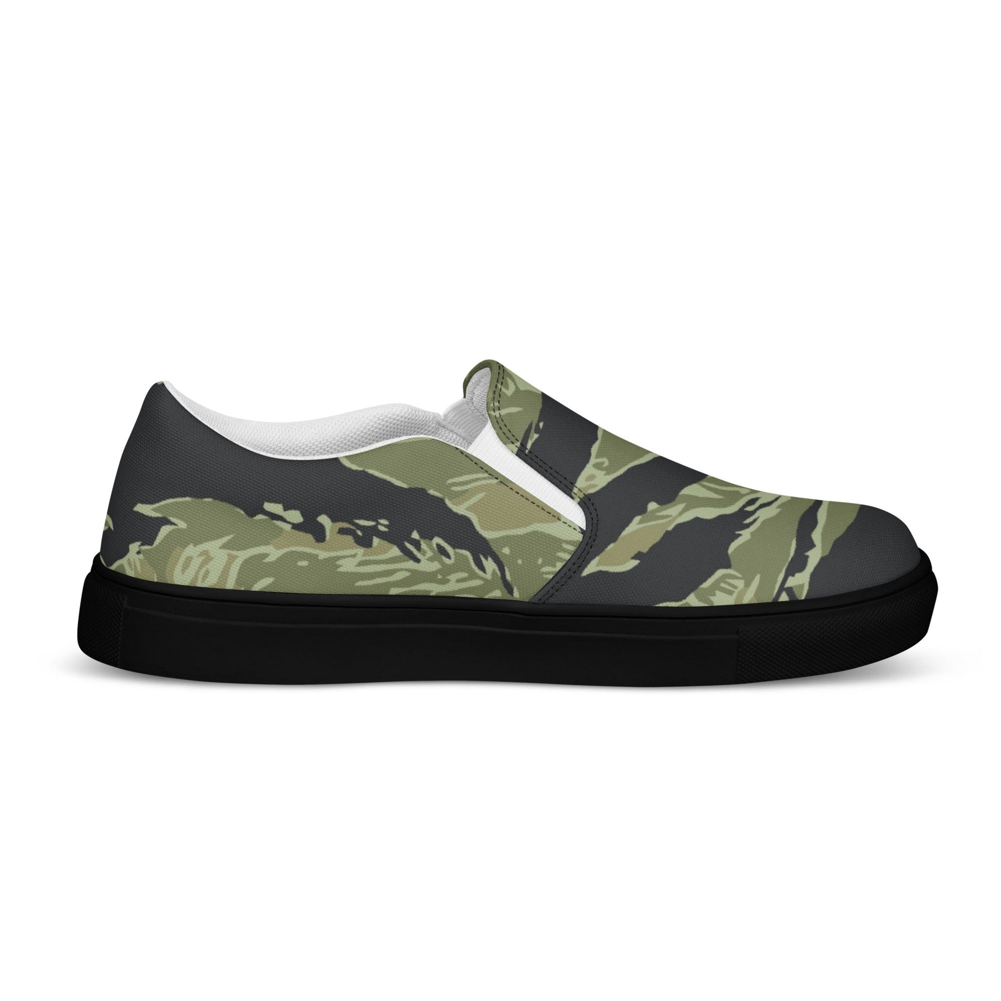 South Vietnamese Sea Wave Tiger Stripe CAMO Mens Slip-On Canvas Shoes