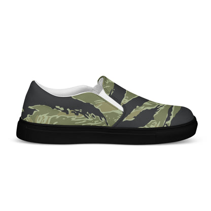 South Vietnamese Sea Wave Tiger Stripe CAMO Mens Slip-On Canvas Shoes