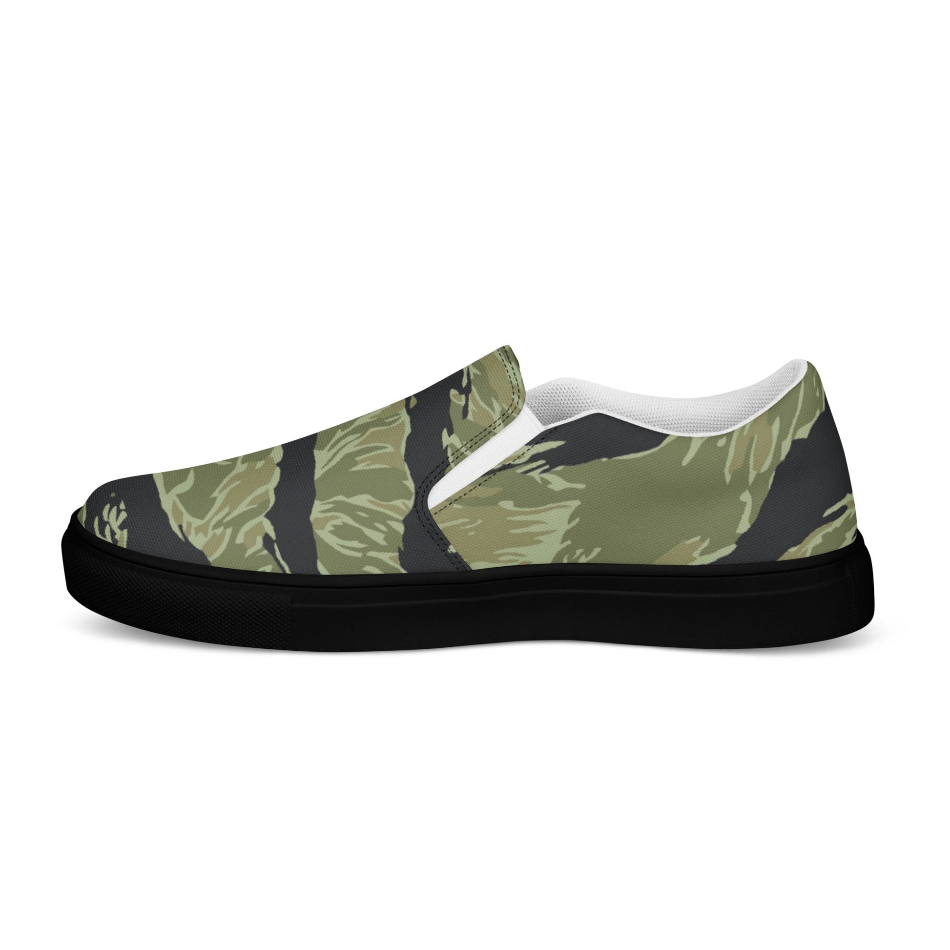 South Vietnamese Sea Wave Tiger Stripe CAMO Mens Slip-On Canvas Shoes