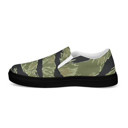 South Vietnamese Sea Wave Tiger Stripe CAMO Mens Slip-On Canvas Shoes
