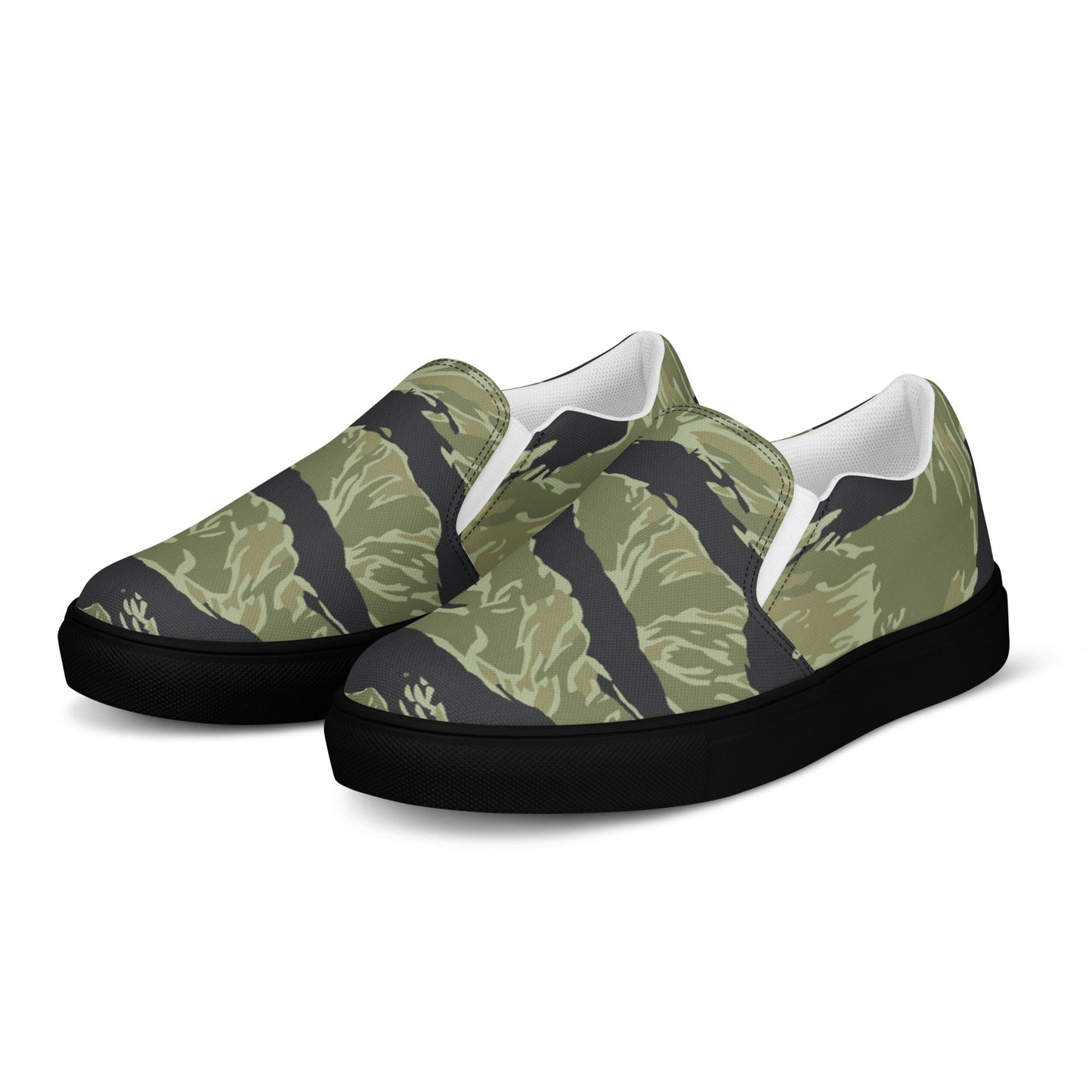 South Vietnamese Sea Wave Tiger Stripe CAMO Mens Slip-On Canvas Shoes