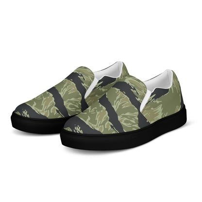 South Vietnamese Sea Wave Tiger Stripe CAMO Mens Slip-On Canvas Shoes