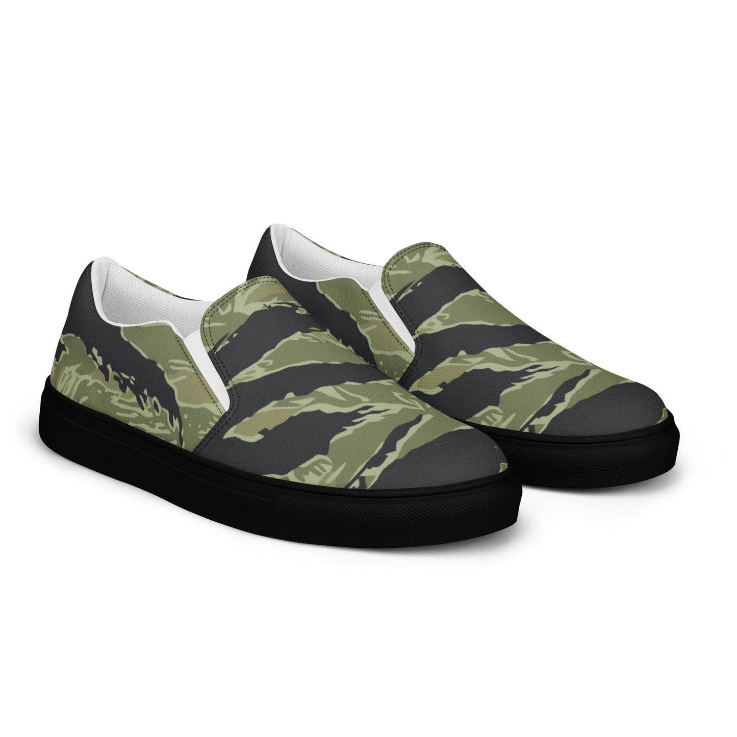 South Vietnamese Sea Wave Tiger Stripe CAMO Mens Slip-On Canvas Shoes