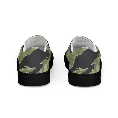 South Vietnamese Sea Wave Tiger Stripe CAMO Mens Slip-On Canvas Shoes