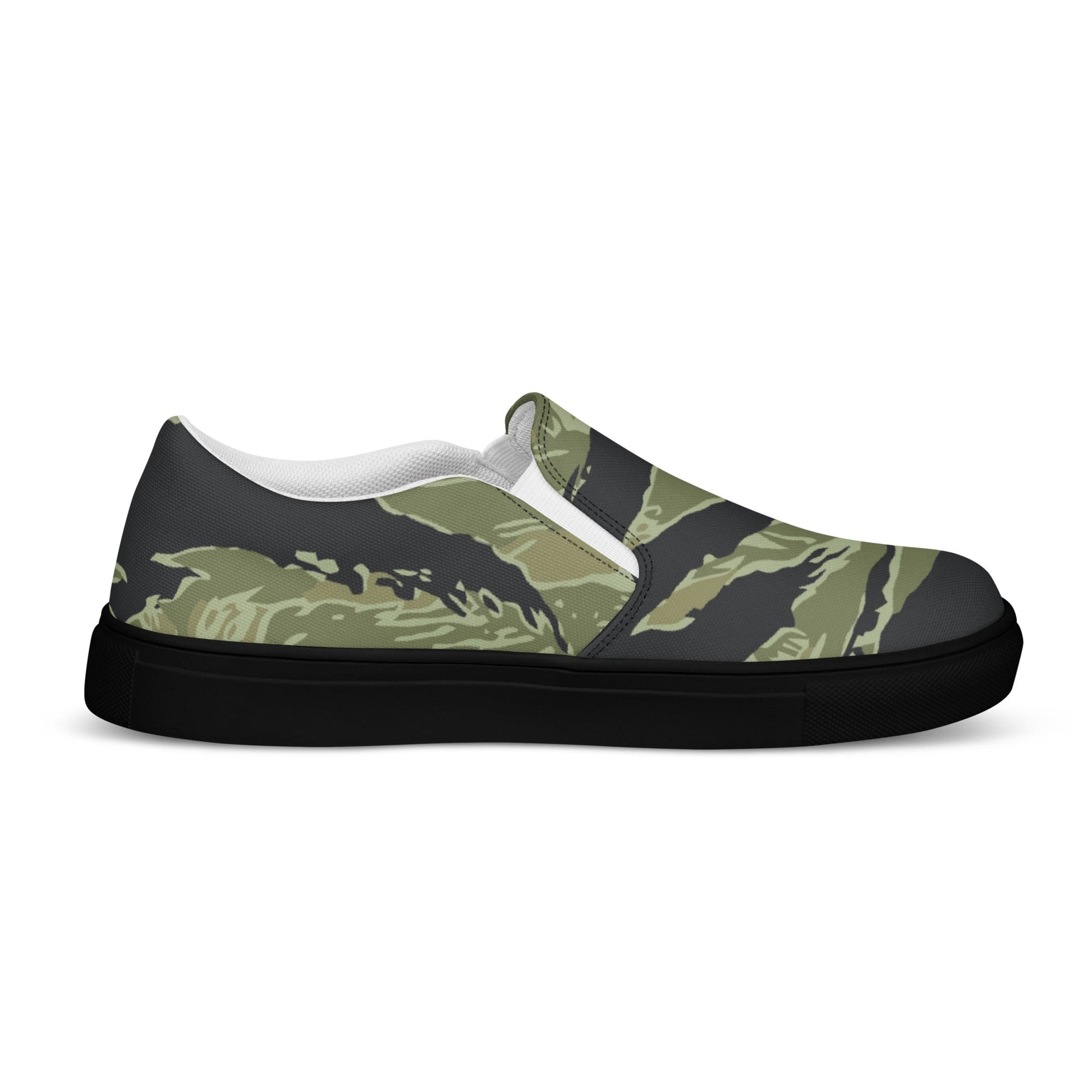 South Vietnamese Sea Wave Tiger Stripe CAMO Mens Slip-On Canvas Shoes