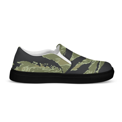 South Vietnamese Sea Wave Tiger Stripe CAMO Mens Slip-On Canvas Shoes