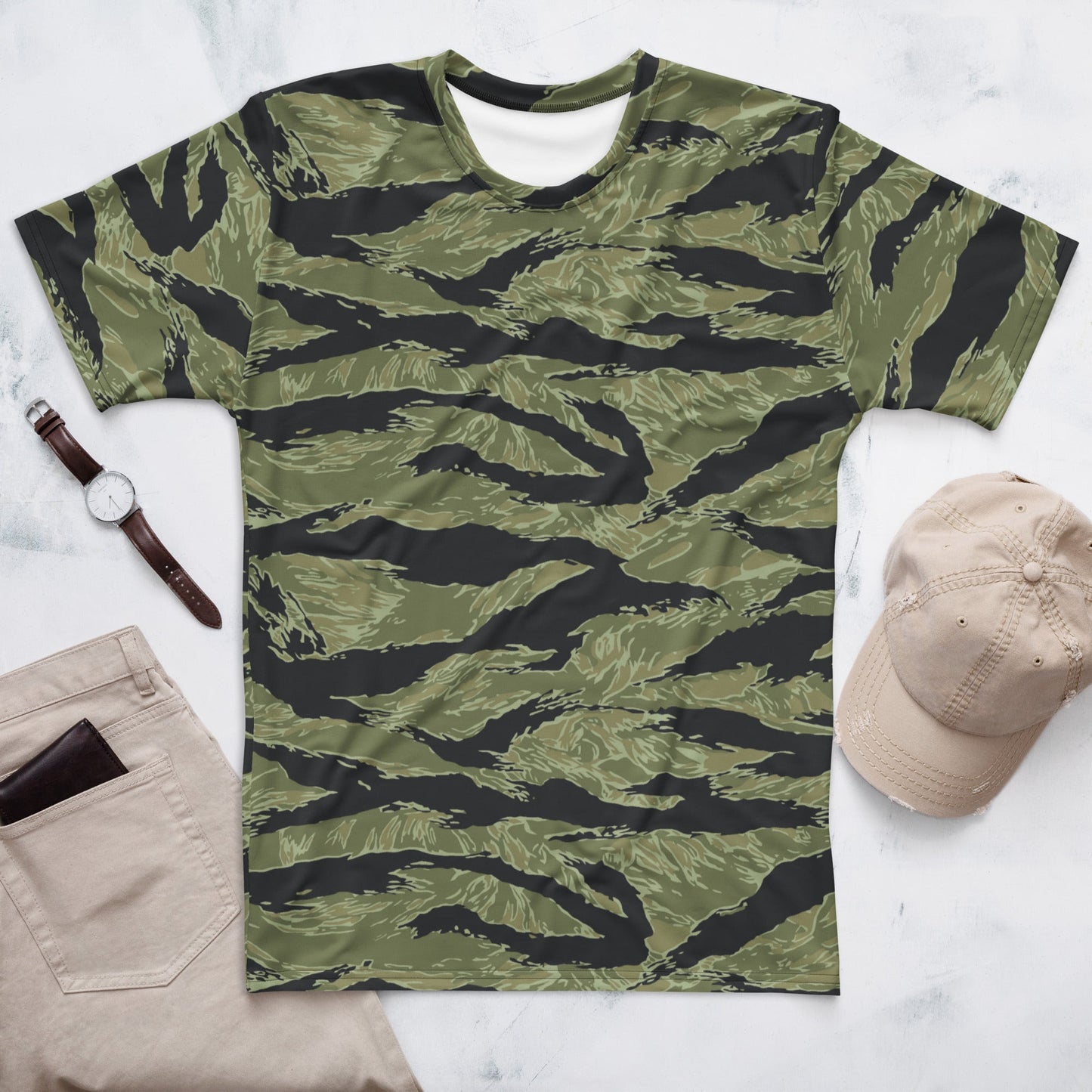South Vietnamese Sea Wave Tiger Stripe CAMO Mens T-Shirt - XS