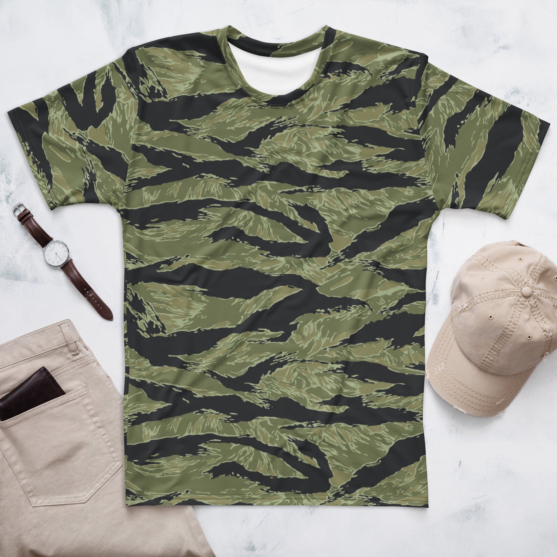 South Vietnamese Sea Wave Tiger Stripe CAMO Mens T-Shirt - XS