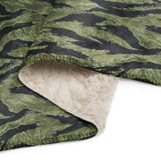 Tiger Stripe Sea Wave CAMO Sherpa Blanket