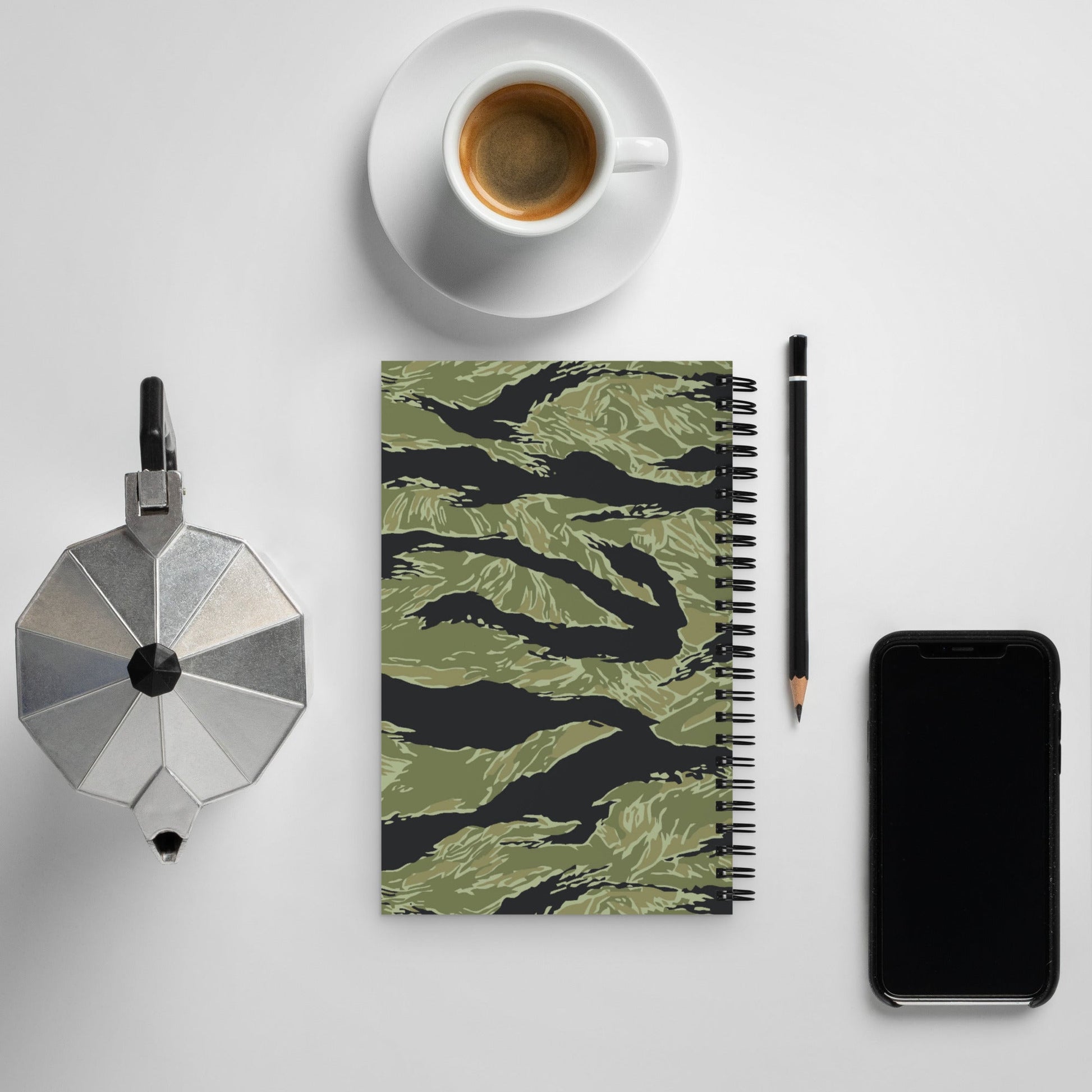 South Vietnamese Sea Wave Tiger Stripe CAMO Spiral Notebook