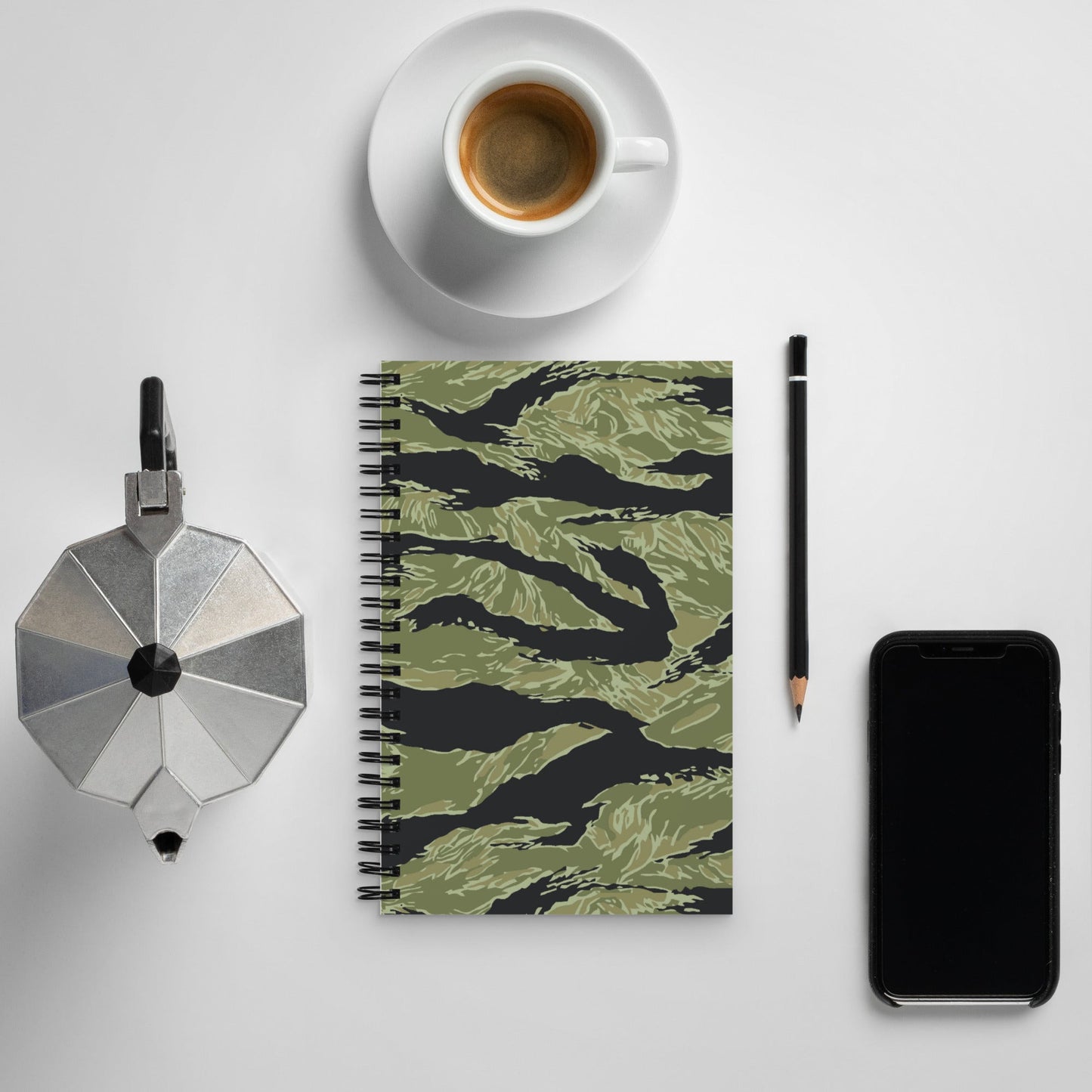 South Vietnamese Sea Wave Tiger Stripe CAMO Spiral Notebook