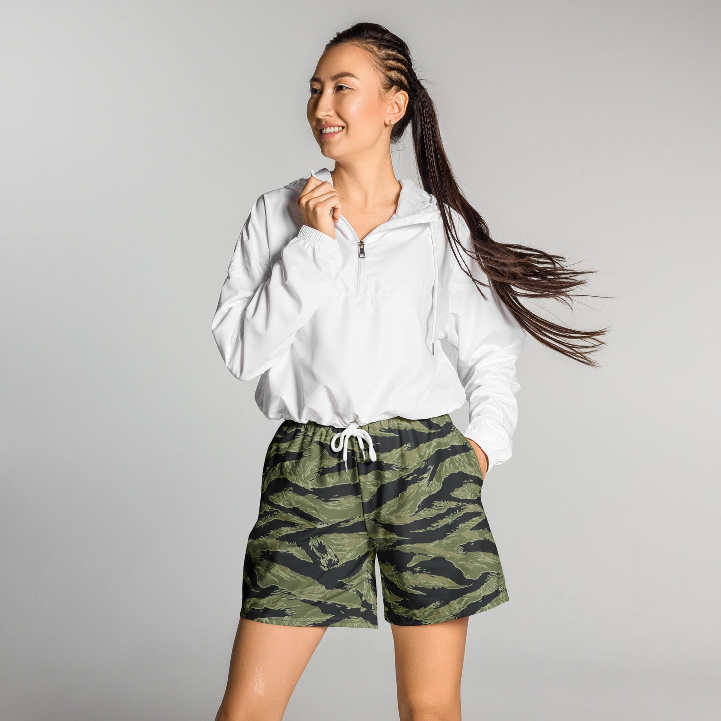 South Vietnamese Sea Wave Tiger Stripe CAMO Unisex Athletic Long Shorts