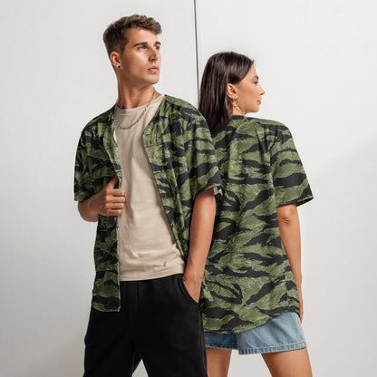 South Vietnamese Sea Wave Tiger Stripe CAMO Unisex Baseball Jersey - 2XS