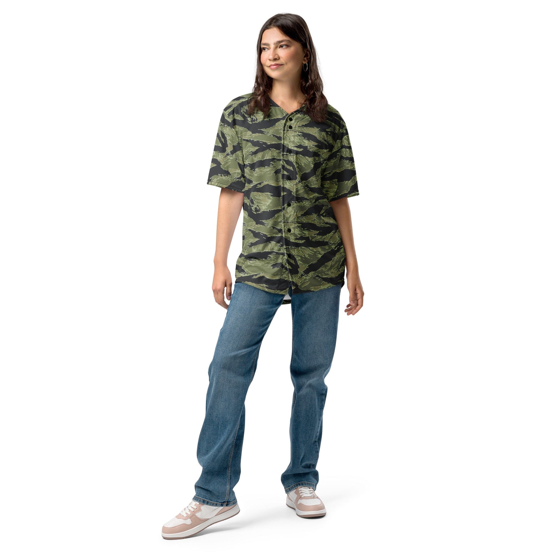 South Vietnamese Sea Wave Tiger Stripe CAMO Unisex Baseball Jersey