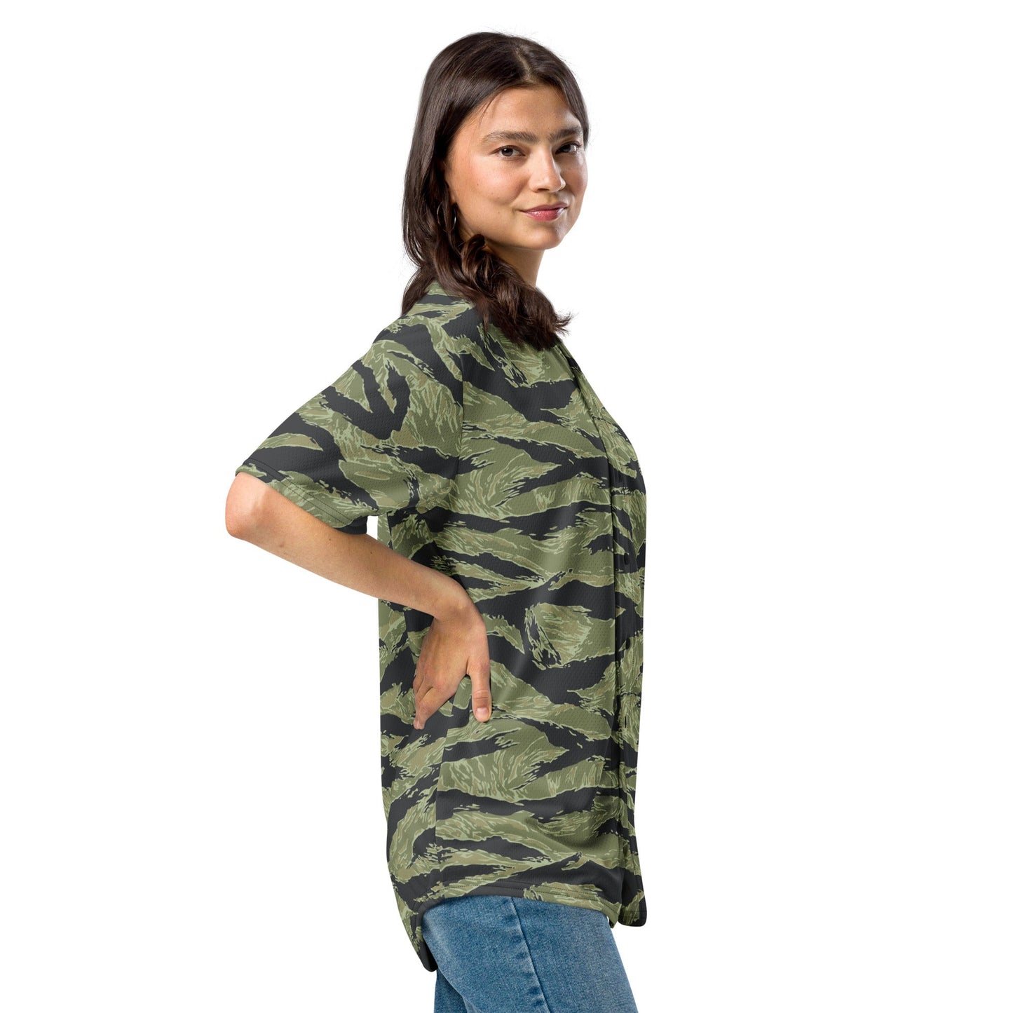 South Vietnamese Sea Wave Tiger Stripe CAMO Unisex Baseball Jersey