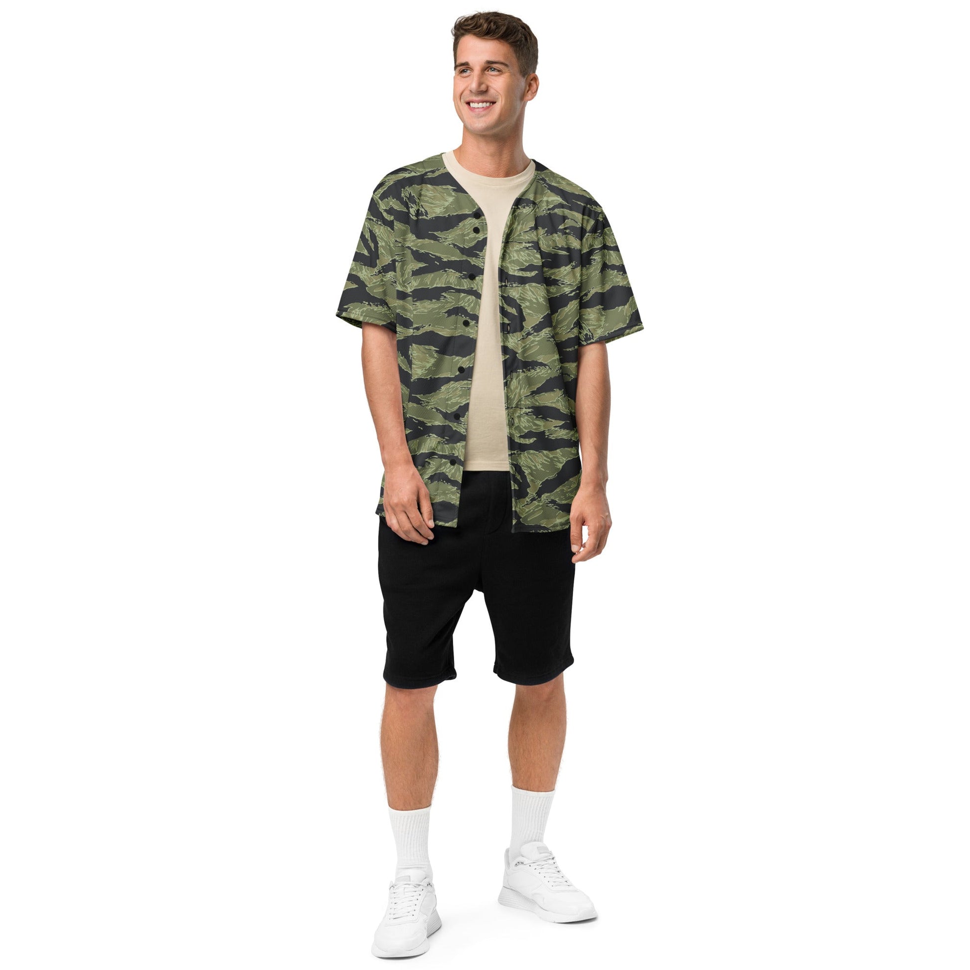 South Vietnamese Sea Wave Tiger Stripe CAMO Unisex Baseball Jersey