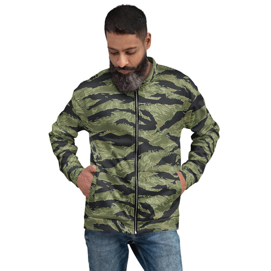 South Vietnamese Sea Wave Tiger Stripe CAMO Unisex Bomber Jacket - XS
