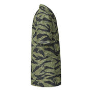 Tiger Stripe Sea Wave CAMO Unisex Short-Sleeve Button Shirt - Button-Up