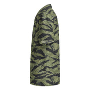 Tiger Stripe Sea Wave CAMO Unisex Short-Sleeve Button Shirt - Button-Up