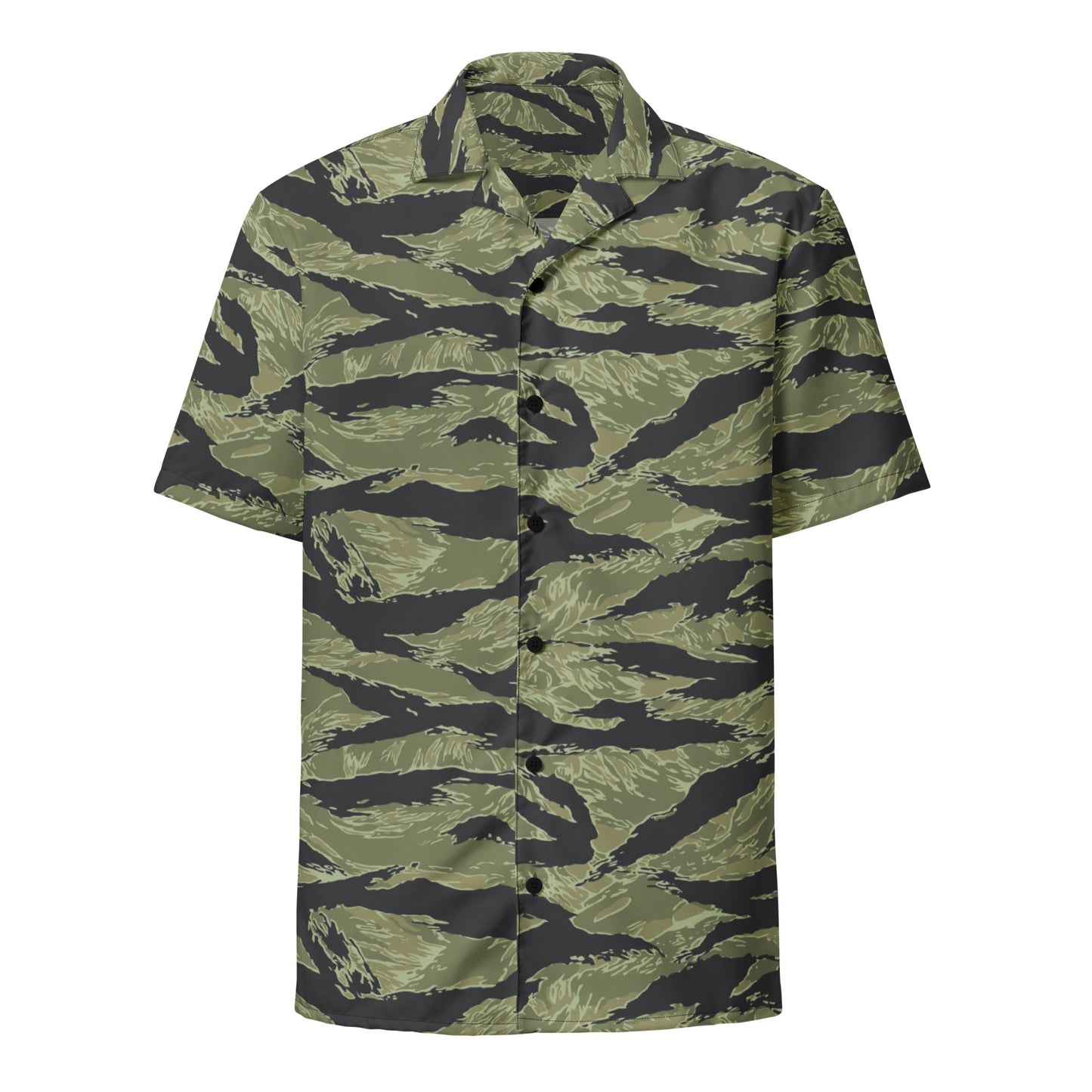 South Vietnamese Sea Wave Tiger Stripe CAMO Unisex Short-Sleeve Button Shirt