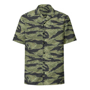 Tiger Stripe Sea Wave CAMO Unisex Short-Sleeve Button Shirt - Button-Up