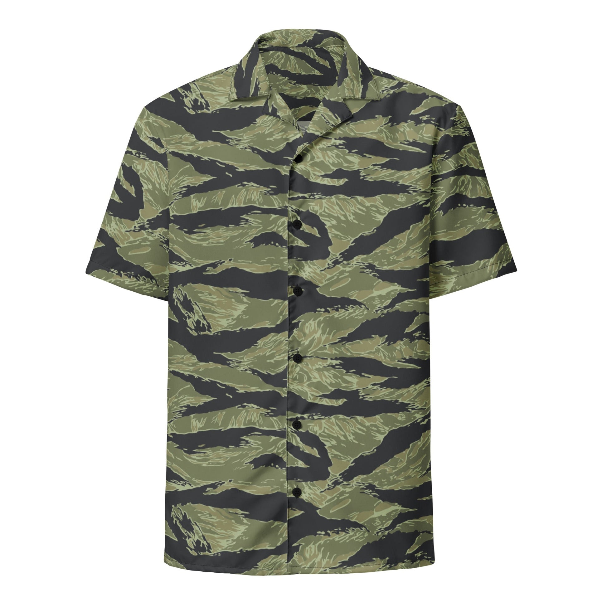 South Vietnamese Sea Wave Tiger Stripe CAMO Unisex Short-Sleeve Button Shirt