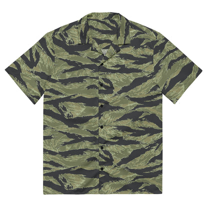 South Vietnamese Sea Wave Tiger Stripe CAMO Unisex Short-Sleeve Button Shirt