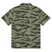 Tiger Stripe Sea Wave CAMO Unisex Short-Sleeve Button Shirt - Button-Up