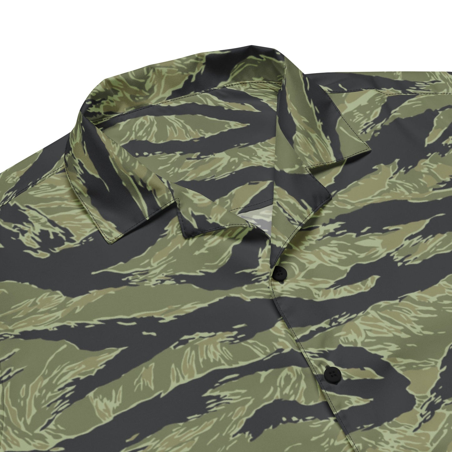 South Vietnamese Sea Wave Tiger Stripe CAMO Unisex Short-Sleeve Button Shirt