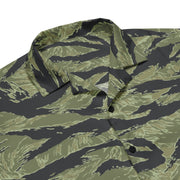 Tiger Stripe Sea Wave CAMO Unisex Short-Sleeve Button Shirt - Button-Up