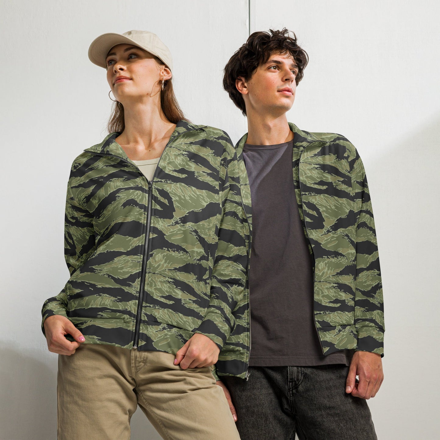 South Vietnamese Sea Wave Tiger Stripe CAMO Unisex Track Jacket - 2XS
