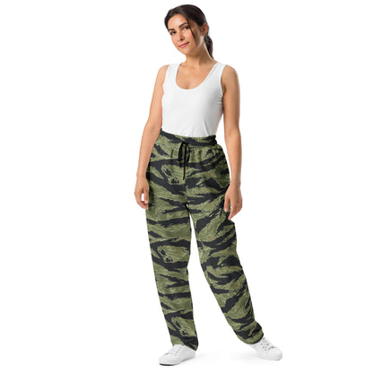 South Vietnamese Sea Wave Tiger Stripe CAMO Unisex Wide-Leg Joggers