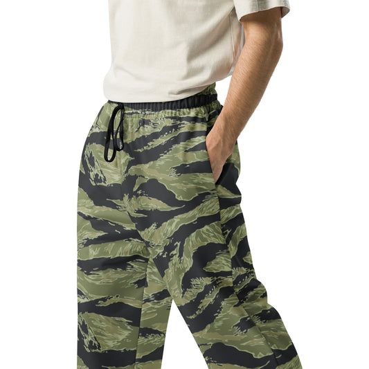 South Vietnamese Sea Wave Tiger Stripe CAMO Unisex Wide-Leg Joggers