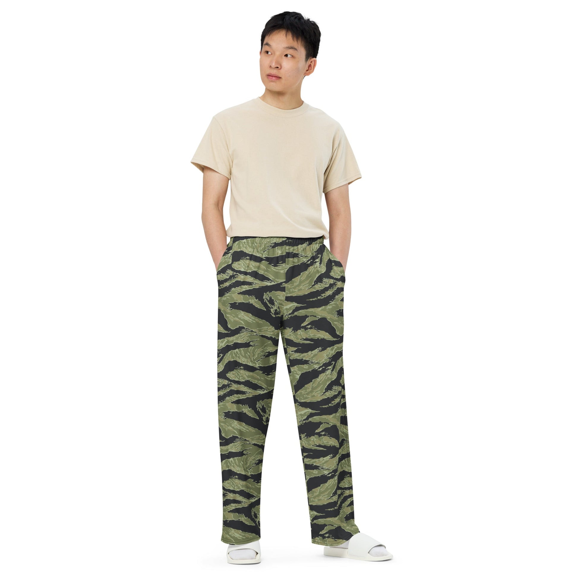 South Vietnamese Sea Wave Tiger Stripe CAMO Unisex Wide-Leg Leisure Pants