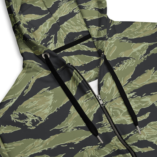 South Vietnamese Sea Wave Tiger Stripe CAMO Unisex Zip Hoodie