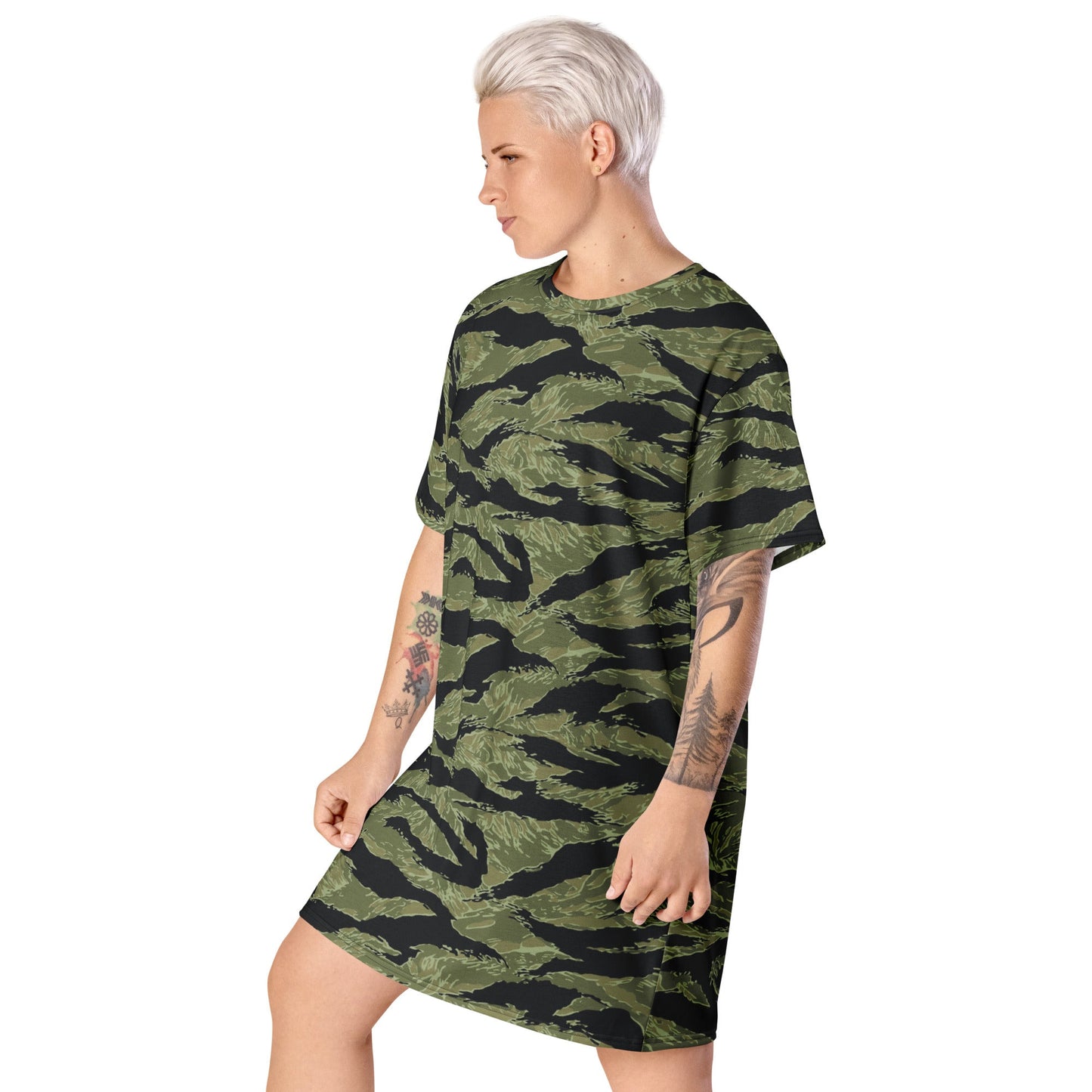 South Vietnamese Sea Wave Tiger Stripe CAMO Womens T-Shirt Dress