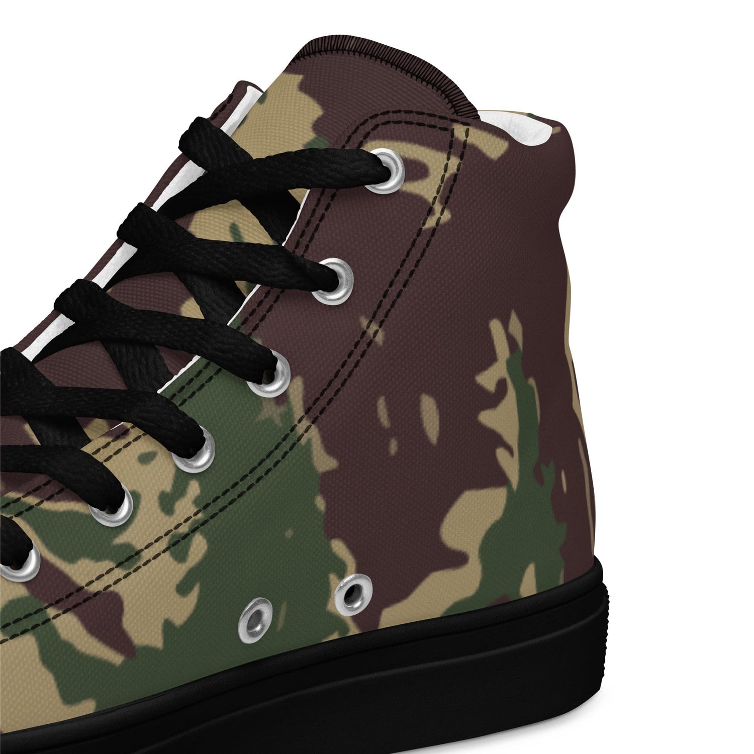 South Vietnamese Starburst CAMO Mens high top canvas shoes - High Top Canvas Shoes