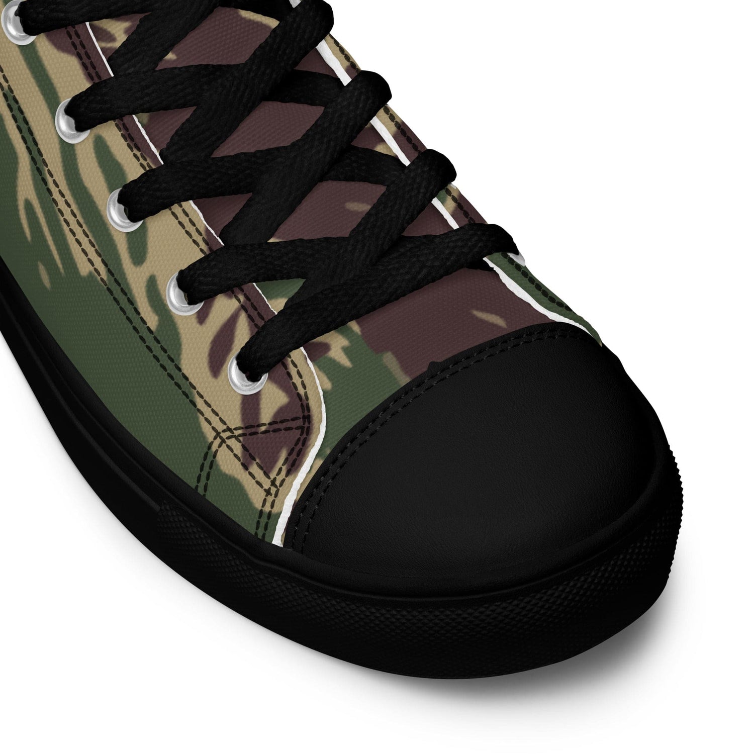 South Vietnamese Starburst CAMO Mens high top canvas shoes - High Top Canvas Shoes