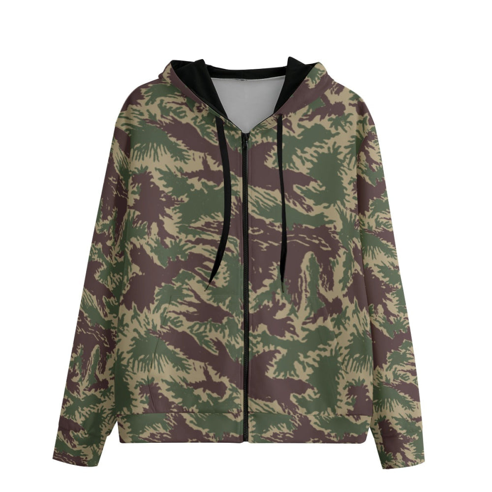 South Vietnamese Starburst CAMO Unisex 100% Cotton Zip Hoodie - XS / White