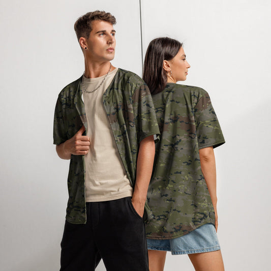 Spanish M09 Ejercito Pixelado Boscoso (Woodland) CAMO baseball jersey - 2XS - Unisex Baseball Jersey