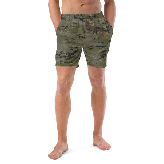 Spanish M09 Ejercito Pixelado Boscoso (Woodland) CAMO Swim Trunks - 2XS - Mens