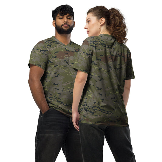 Spanish M09 Ejercito Pixelado Boscoso (Woodland) CAMO unisex sports jersey - 2XS - Unisex Sports Jersey