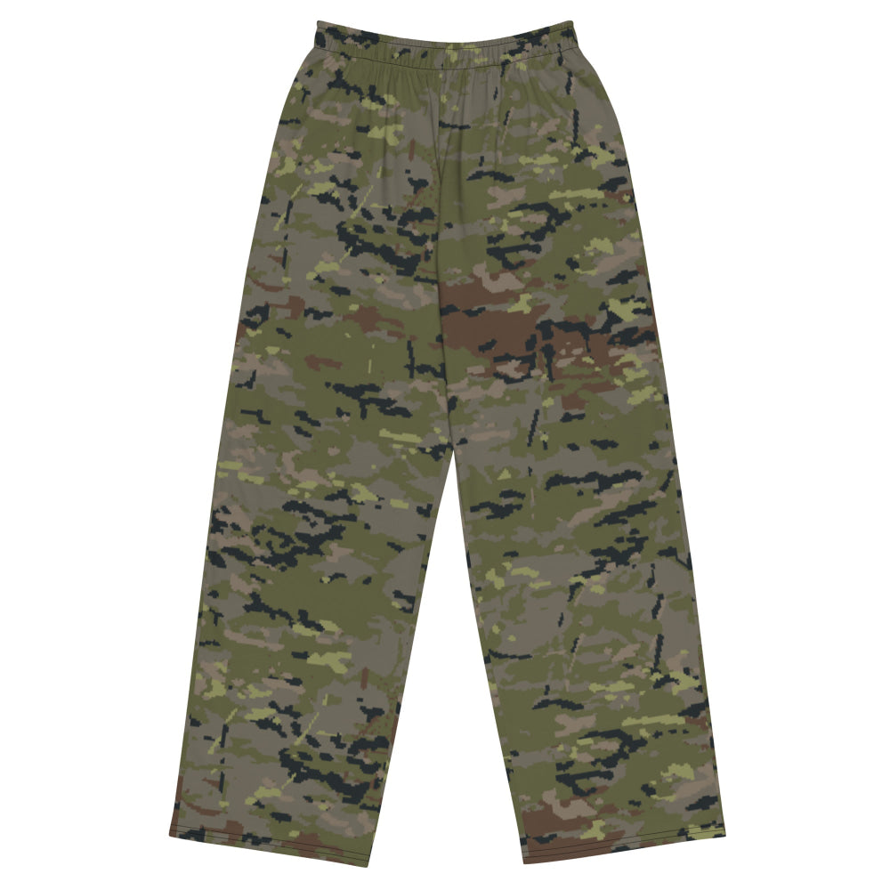 Spanish M09 Ejercito Pixelado Boscoso (Woodland) CAMO unisex wide-leg pants - 2XS - Unisex Wide-Leg Pants