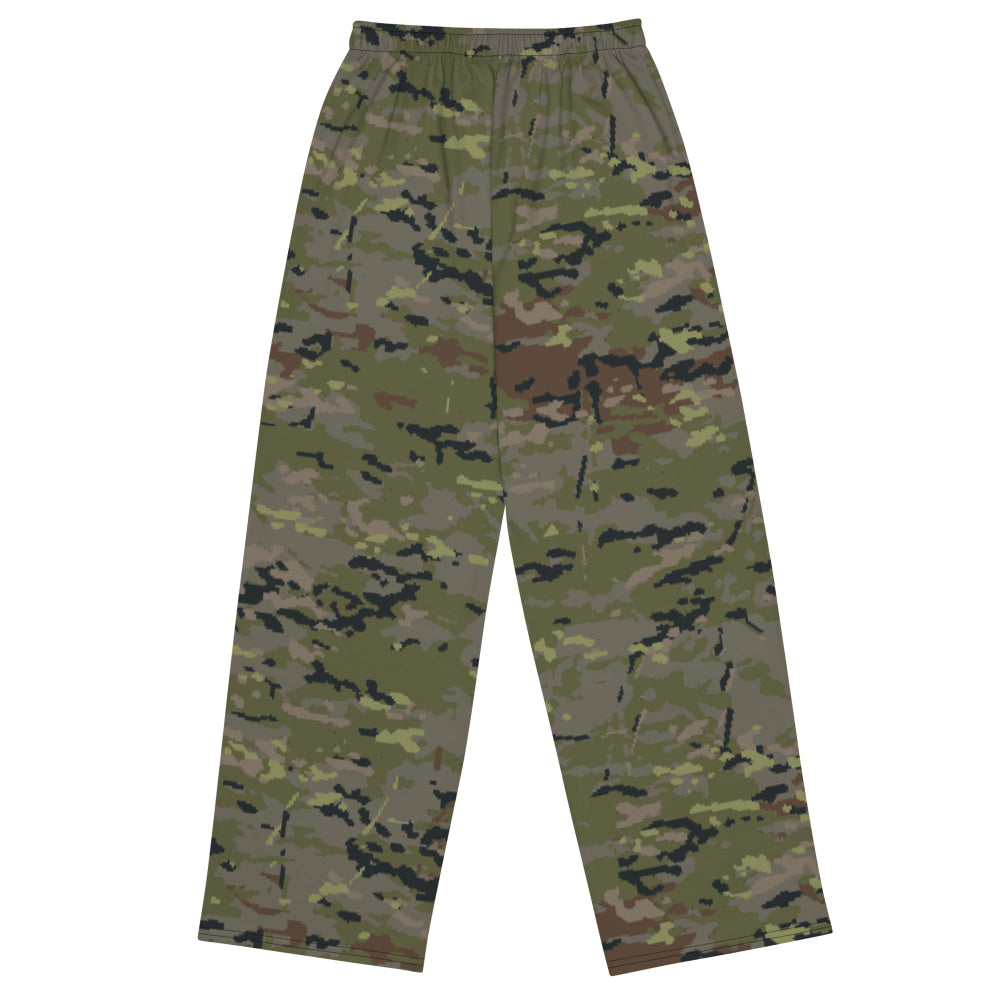 Spanish M09 Ejercito Pixelado Boscoso (Woodland) CAMO unisex wide-leg pants - Unisex Wide-Leg Pants