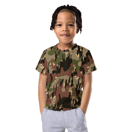 Spanish Rocosos Guerrillero CAMO Kids crew neck t-shirt - 2T - Crew Neck T-shirt