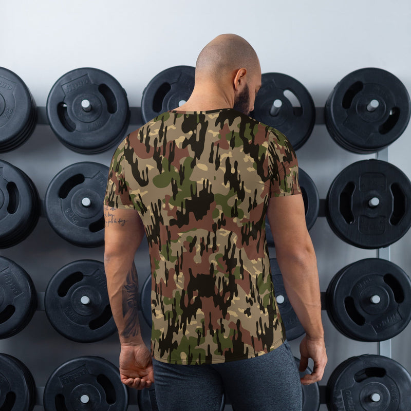 Rocosos Spanish Guerrillero CAMO Mens Athletic T-Shirt - Shirt