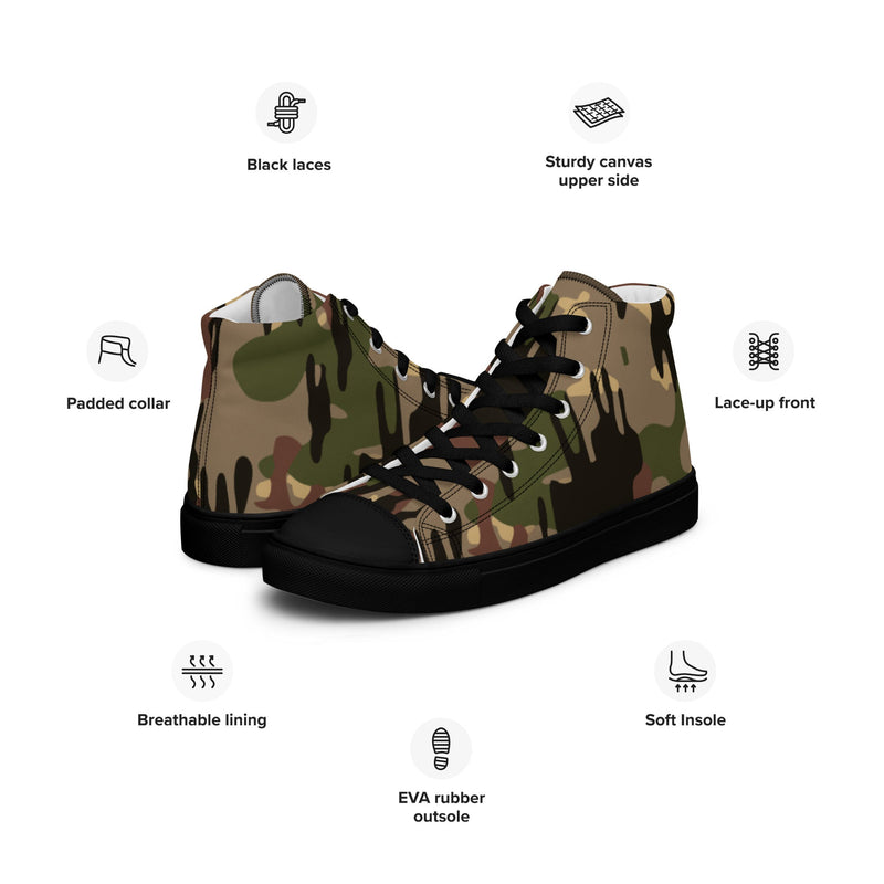 Rocosos Spanish Guerrillero CAMO Mens High-Top Canvas Shoes